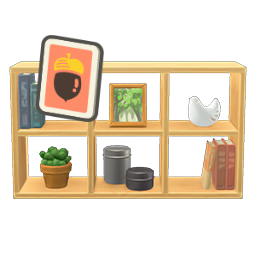 Nookmart | Open Wooden Shelves DIY (Animal Crossing: New Horizons)